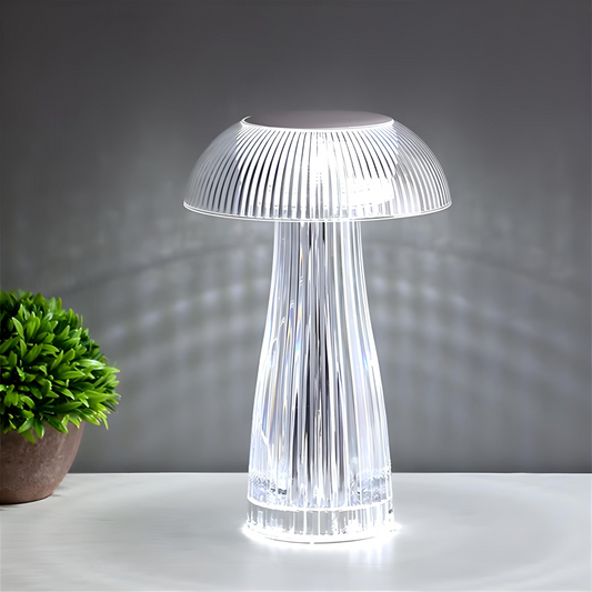 Elegant Crystal Mushroom Lamp