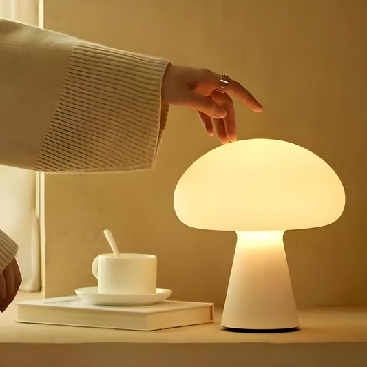 Danish White Mushroom Style Elegant Lamp