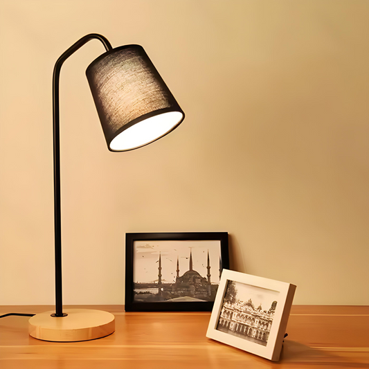 Linen Shade Desk Lamp